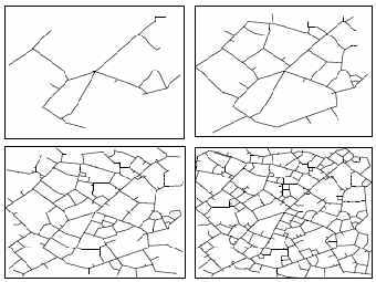 ���� � ��������� ������� ������� (t=100, t=500, t=2000, t=4000, n/c=0,1). ����������� �� ������ ��������������. 